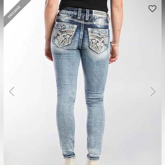 Rock revival Fiere Red Easy Skinny stretch jeans Distressed